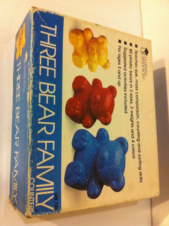 Vintage Learning Resources Three Bear Family Counters