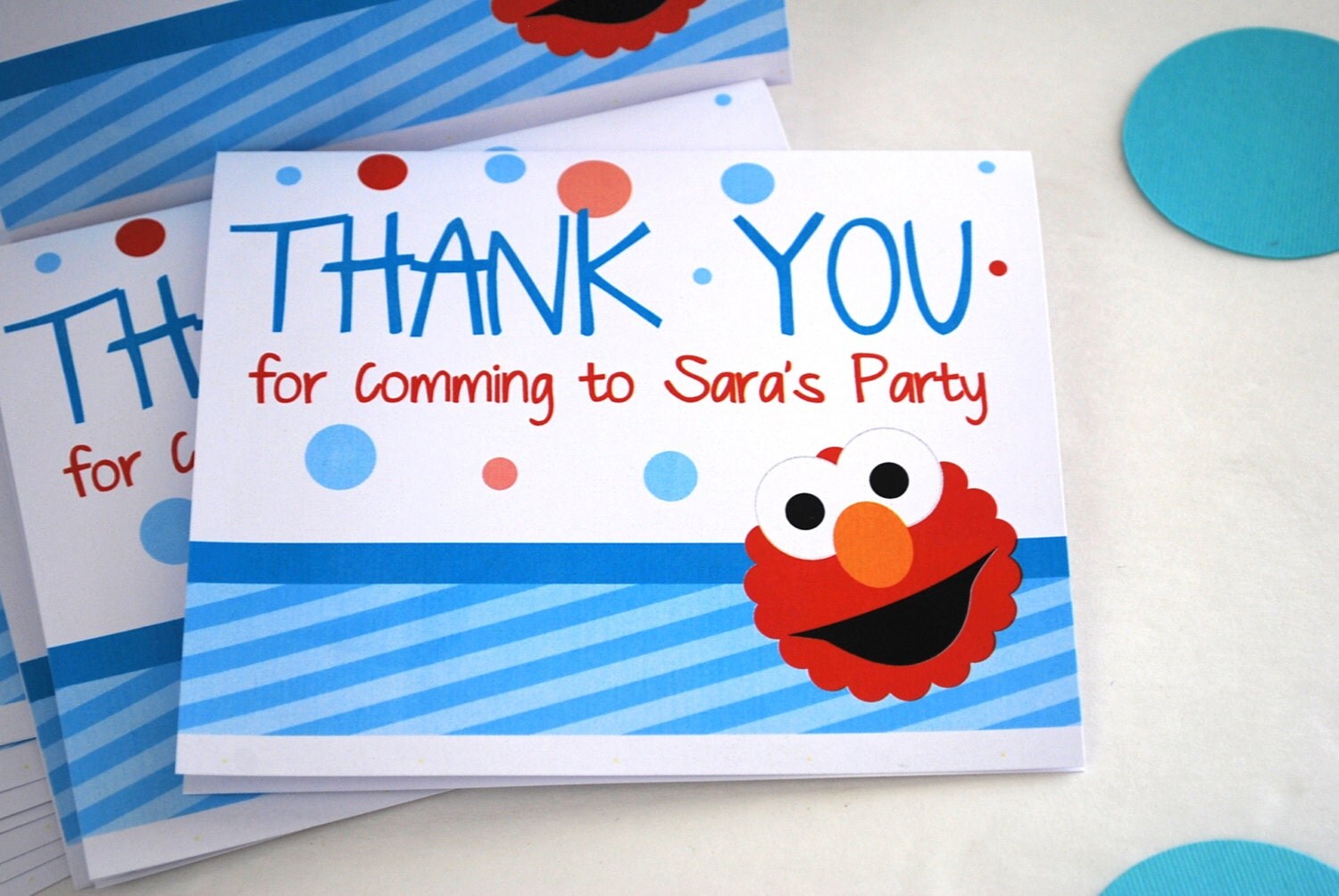 Elmo Thank you Cards 12 Personalized Thank you for coming to