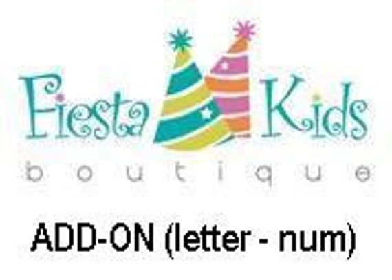 Add a NUMBER to my item, birthday boy, birthday girl, letter applique -- Add On Il_570xn