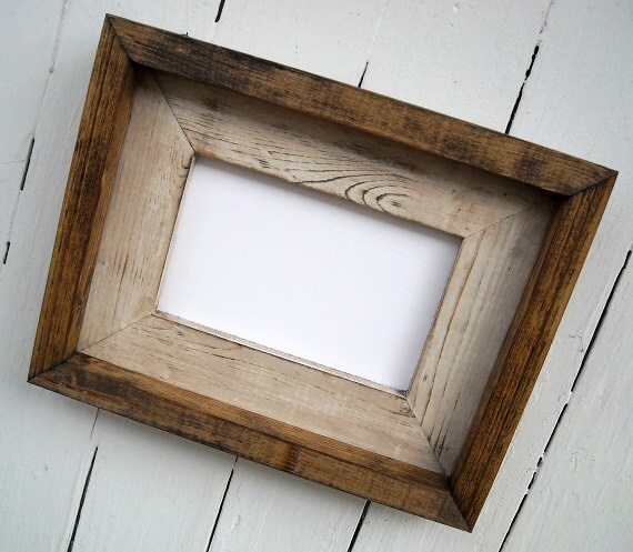 10 x 13 Rustic Picture Frame Cream Rustic Weathered Stacked