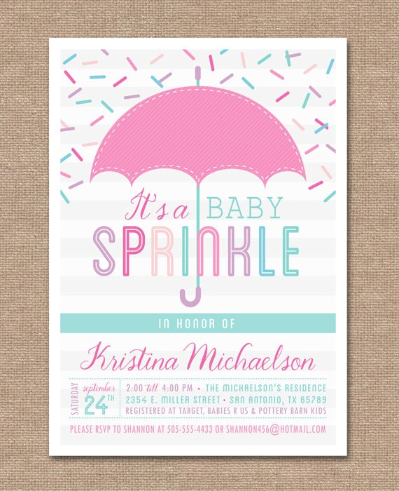 Baby Sprinkle Invitation Free Printable Template