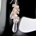 LP 665 Pretty Pink Rose Quartz Dangling Earrings " One Of A Kind "