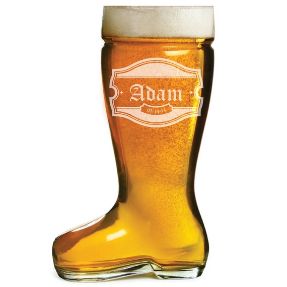 large custom glass beer boot