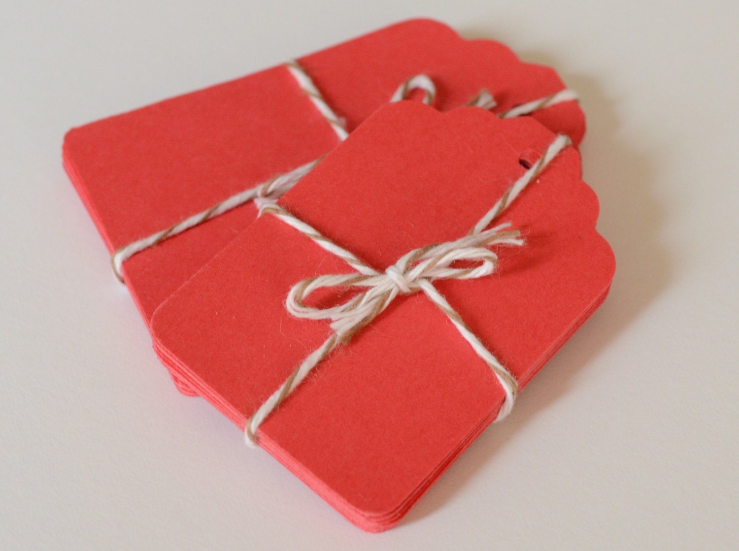 Large Red Paper Tags Die Cut Tag Christmas Gift Tags 20