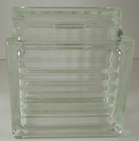 Items similar to Vintage Pittsburgh Corning Square Glass Block Bank