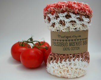 Farmers Market Bag - Reusable Cotton Grocery Tote - Phoenix