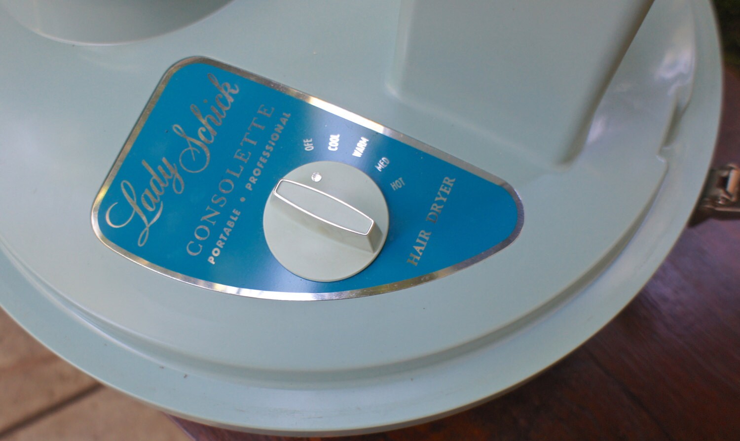 Blue 1970s Salon Style Hair Dryer by Schick Dome Shaped with