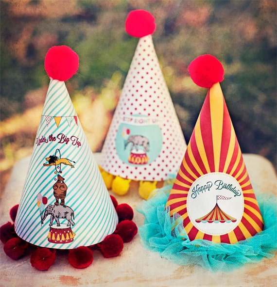 Circus Carnival Party Hats Printable