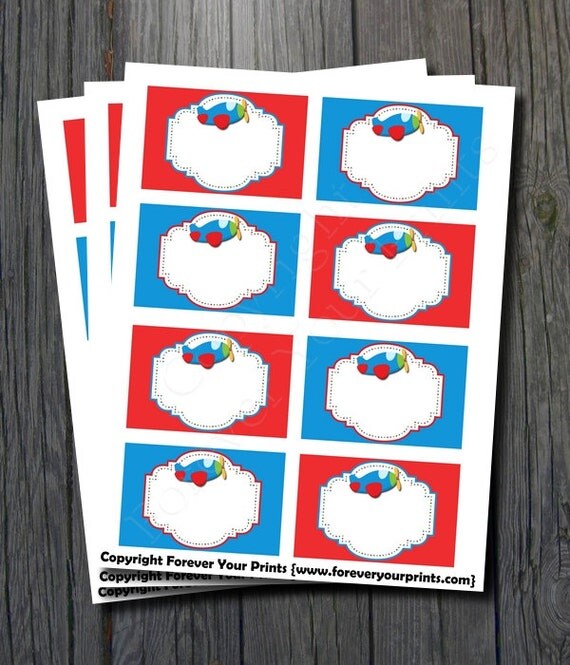 Airplane Buffet Cards - INSTANT DOWNLOAD Il_570xn