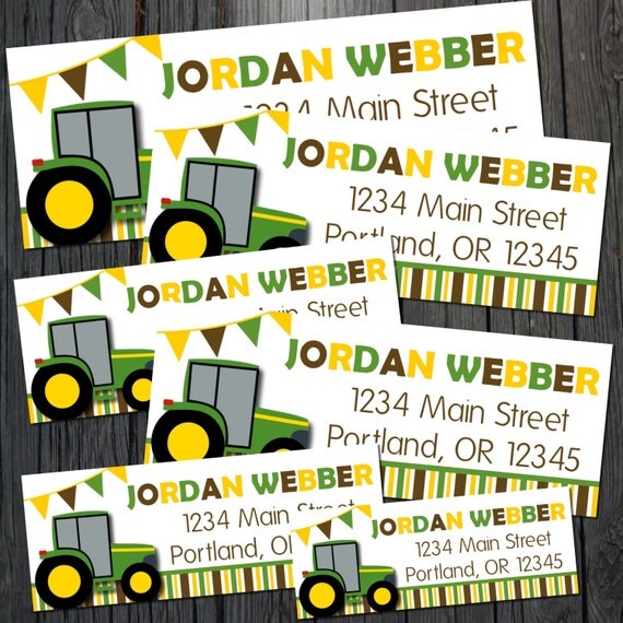 Tractor Return Address Labels - Printable Il_570xn
