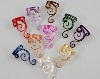 Double Spiral Ear Cuff - You Pick t he Color 