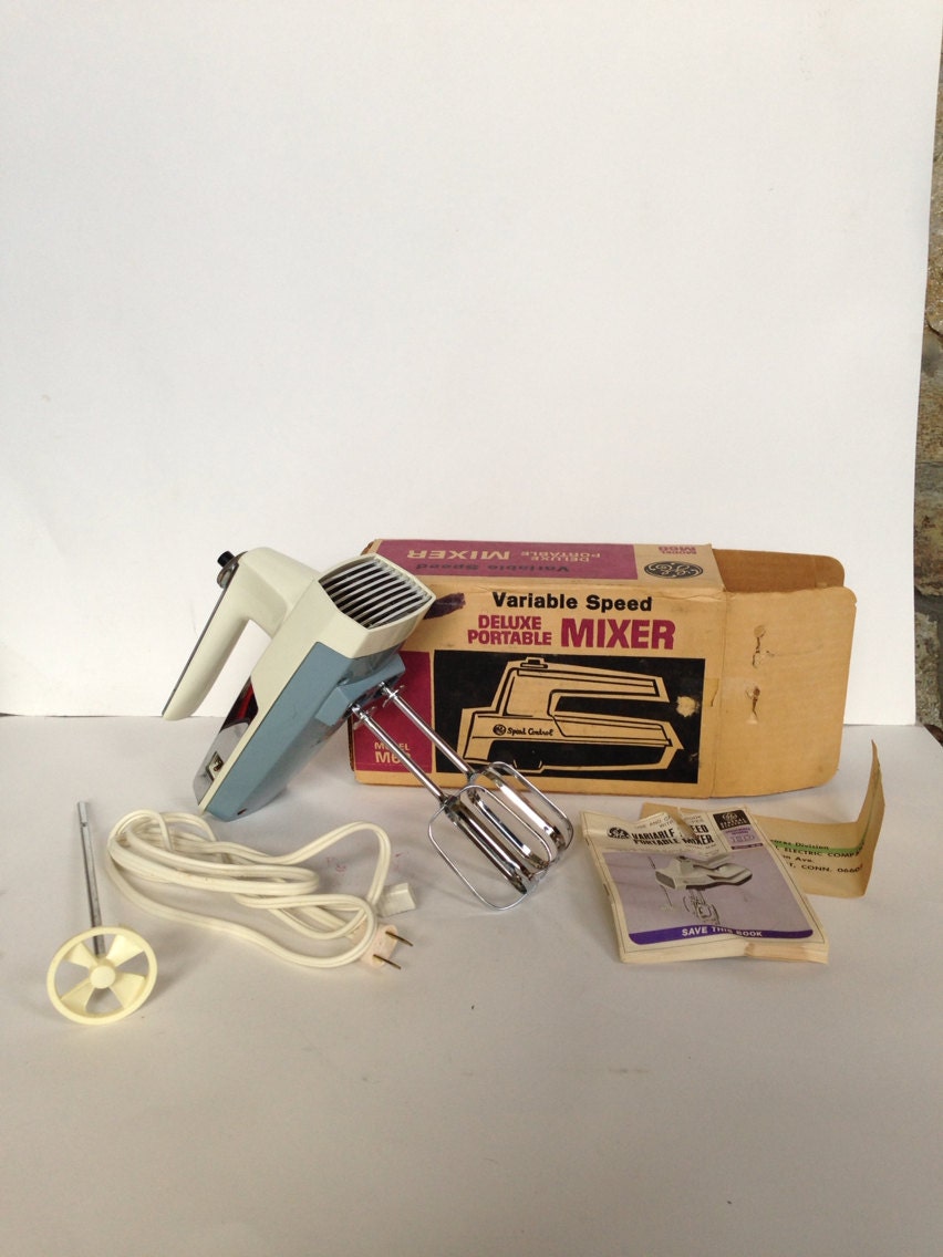 Vintage General Electric Hand Mixer in Original Box Portable