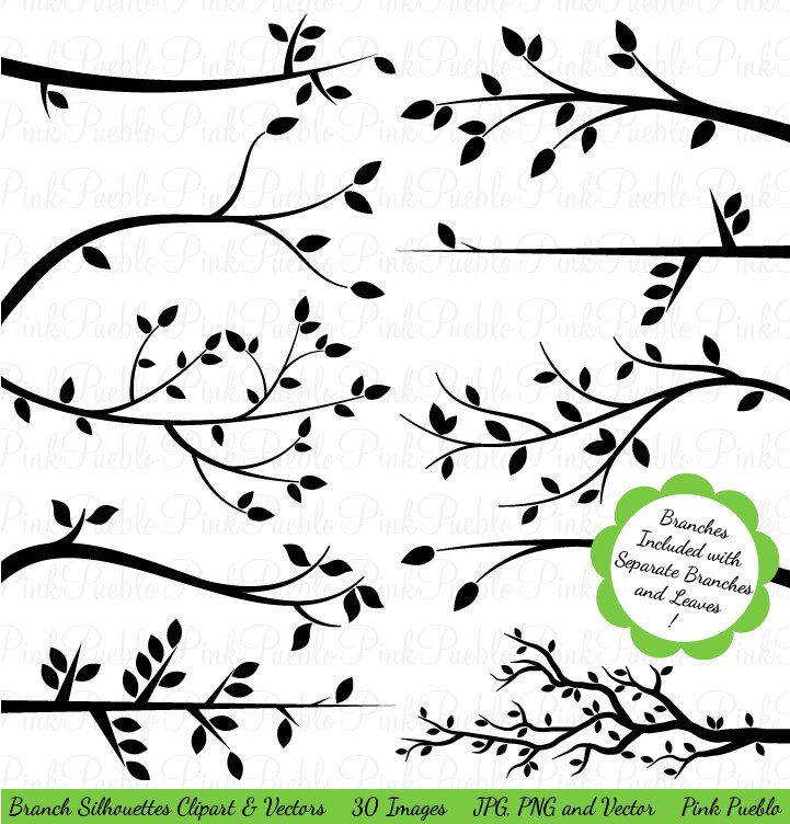 clipart tree branch silhouette - photo #6