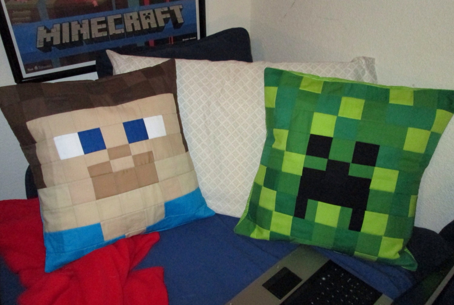 Minecraft Theme Pillows Choose Character