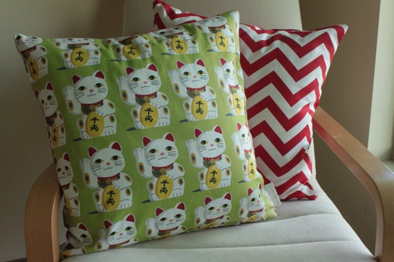 lucky cat pillow