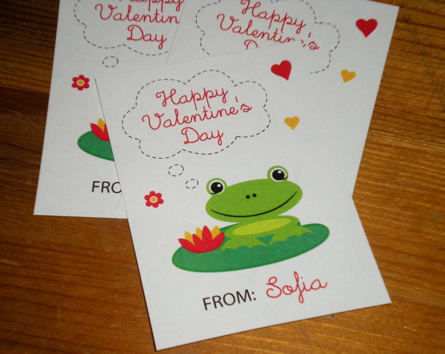 Frog Valentine's Day cards / Valentines by ClaudiaCurtiDesigns