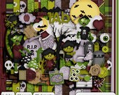 Zombies Digital Scrapbooking Kit, includes 1 alpha, 32 papers and 99 elements Il_170x135
