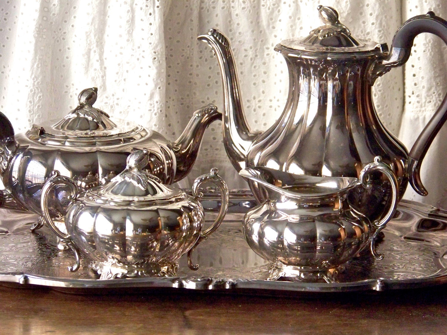 Vintage Tea and Coffee Service Sheffield Design by cynthiasattic