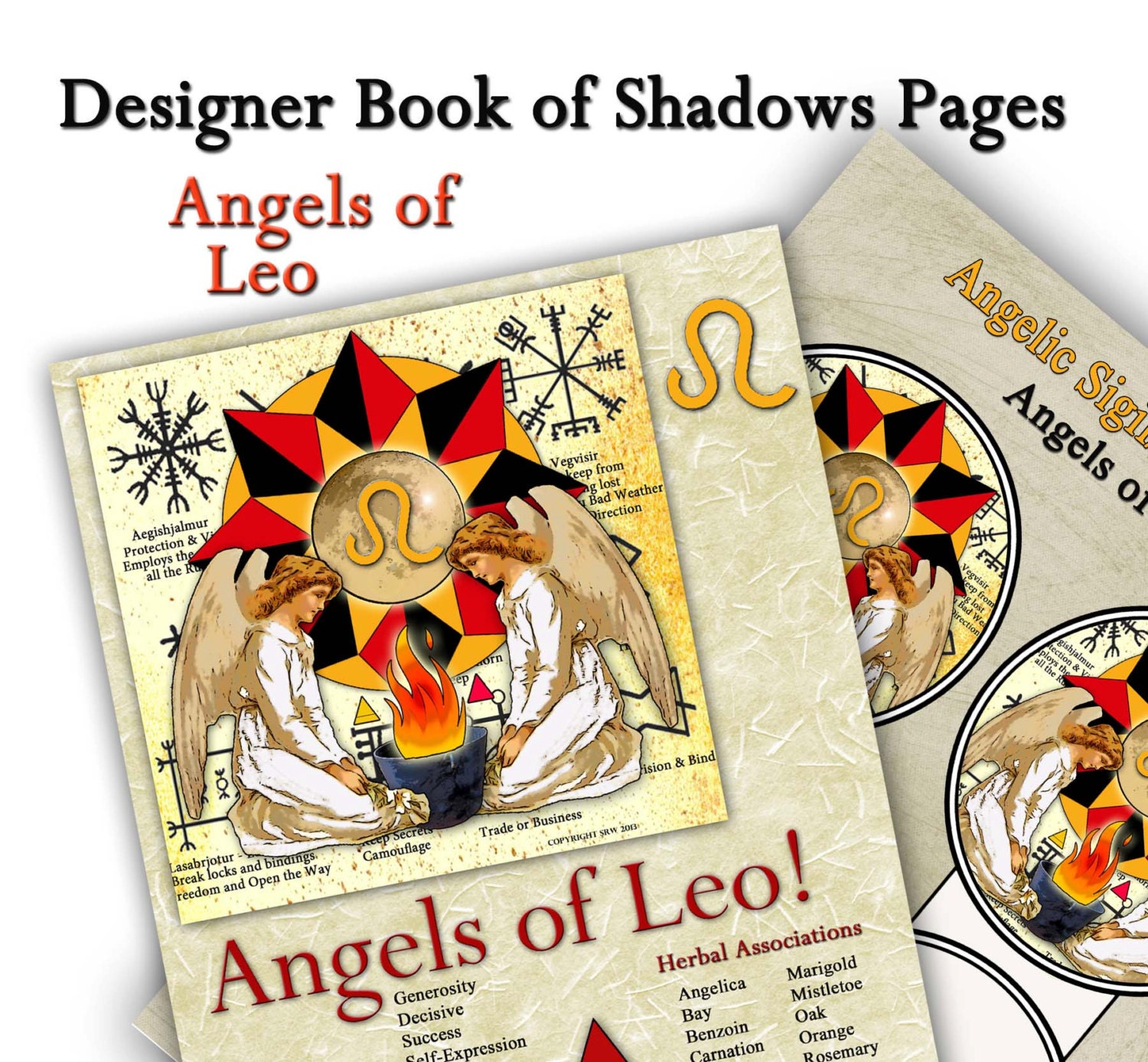 Angels of Leo Astrological Sign Digital Download by CrowCrossroads