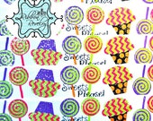 GLITTER Halloween Sweets please printed on white 7/8" grosgrain ribbon- Halloween Il_170x135