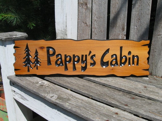 Personalized Cabin Signs Routed Wooden Signs Wooden