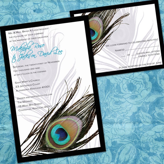 Diy Peacock Invitations 2