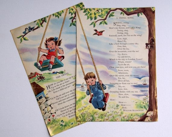 Vintage Swing childrens illustrations by Esther Friend with