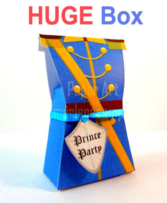 Prince Favor Box, Blue prince box, HUGE box, Princess Birthday, Birthday Party, Candy Box, Prince Birthday | Printable | INSTANT DOWNLOAD Il_570xn