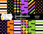 HALLOWEEN Digital Papers Background for cards, invitations, scrapbooking - Commercial USE Il_170x135