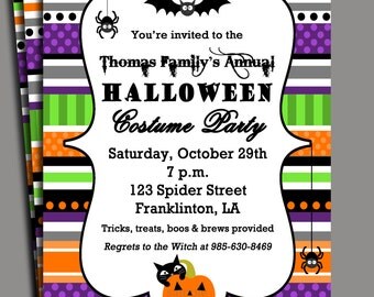Halloween Baby Shower Invitation Printable or Printed with