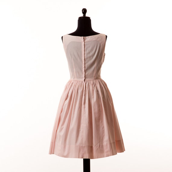 1950s Pink Cotton Dress/ Dirty Dancing Dress by petalpinkvintage