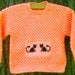 Halloween sweater Black Kitty Cat Child's Toddler's Boy's Girl's hand knit orange jumper with black cats Thanksgiving Fall Autumn jumper.