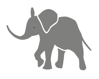 Baby Elephant Stencil for Painting Kids or Baby Room Mural (SKU155-istencil)