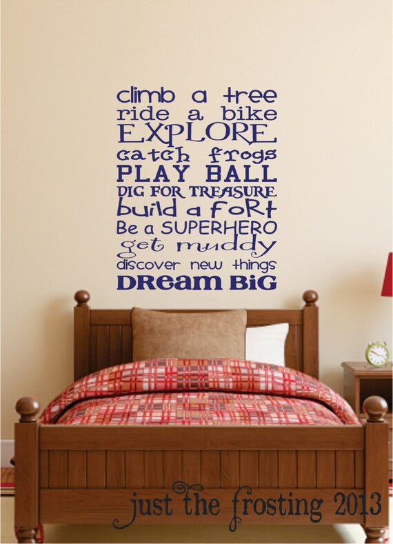 Boys Bedroom Wall Decal Childrens Playroom Wall Art