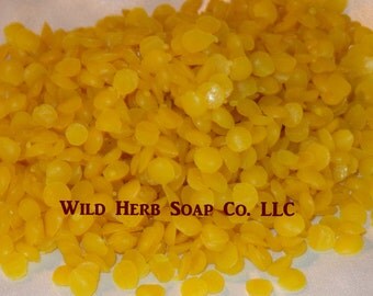 YELLOW ORGANIC BEESWAX Natural Pearls (Sweet Honey Pastilles / Pellets) 8 oz. size