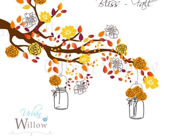 BLISS - Fall, clip art set in premium quality 300 dpi, Png and Jpeg files.