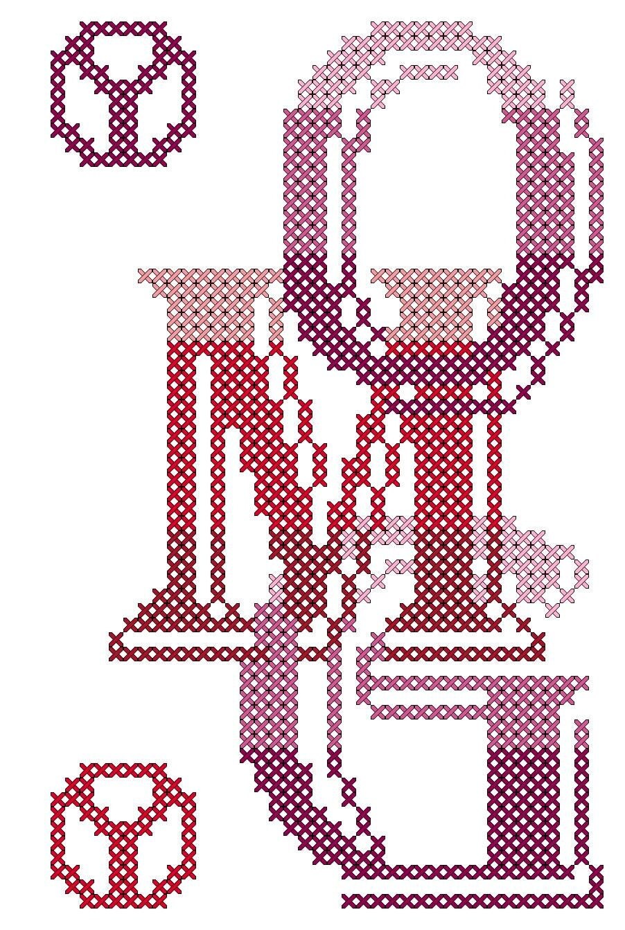 Cross Stitch Pattern OMG With or Without Peace Signs for