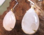 Pink quartz dangle earrings