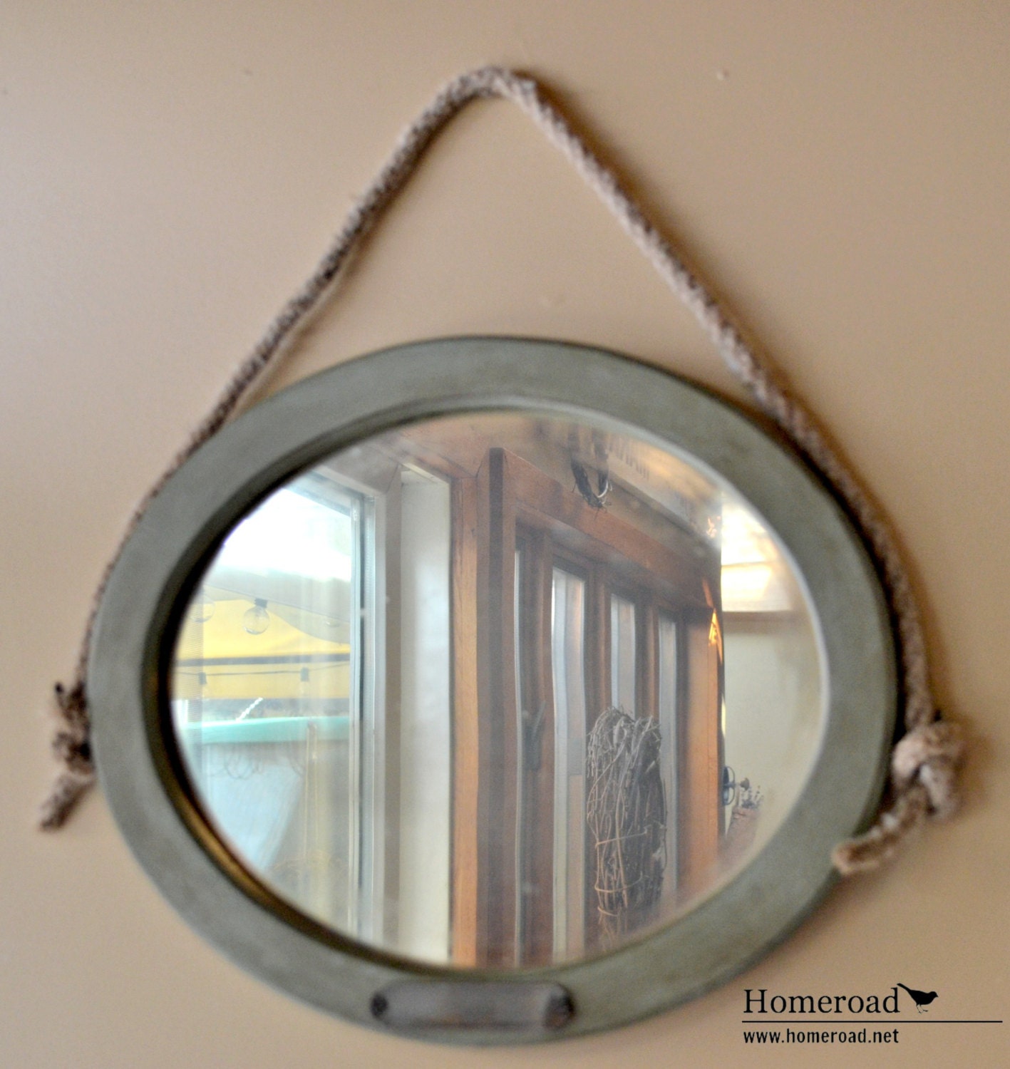 Antique Nautical Hanging Mirror