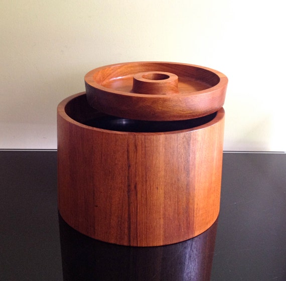 Dansk Designs Denmark IHQ Teak Ice Bucket by Modernismus on Etsy