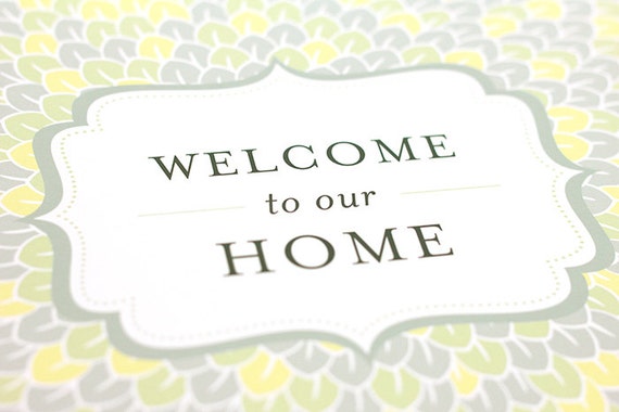 Download Welcome to our Home Art Print / Modern Typography Wall Art