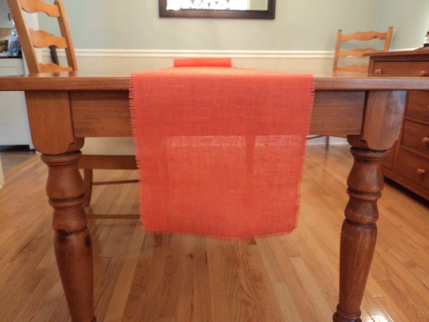 Coral Burlap Table Runner Coral Wedding Table Decoration Coral