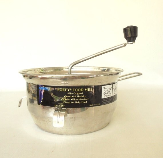 Large Foley Food Mill Vintage Apple Sauce Organic Baby Food Maker 3.5 qt