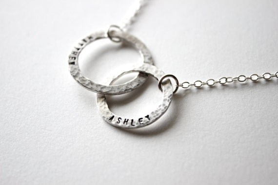 Love Link Necklace Personalized Fine silver by JulianneDesignsSD