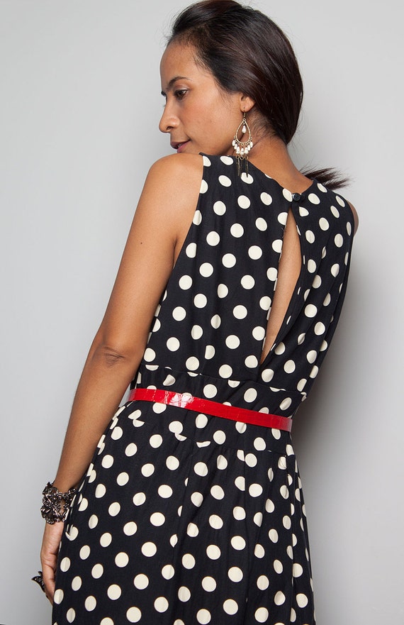 black polka dot jumpsuit