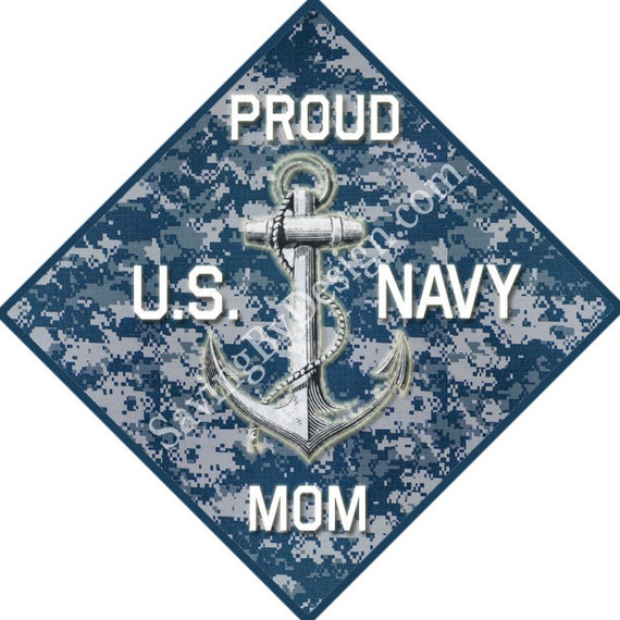 Items Similar To Proud Us Navy Mom Vinyl Decal On Etsy 