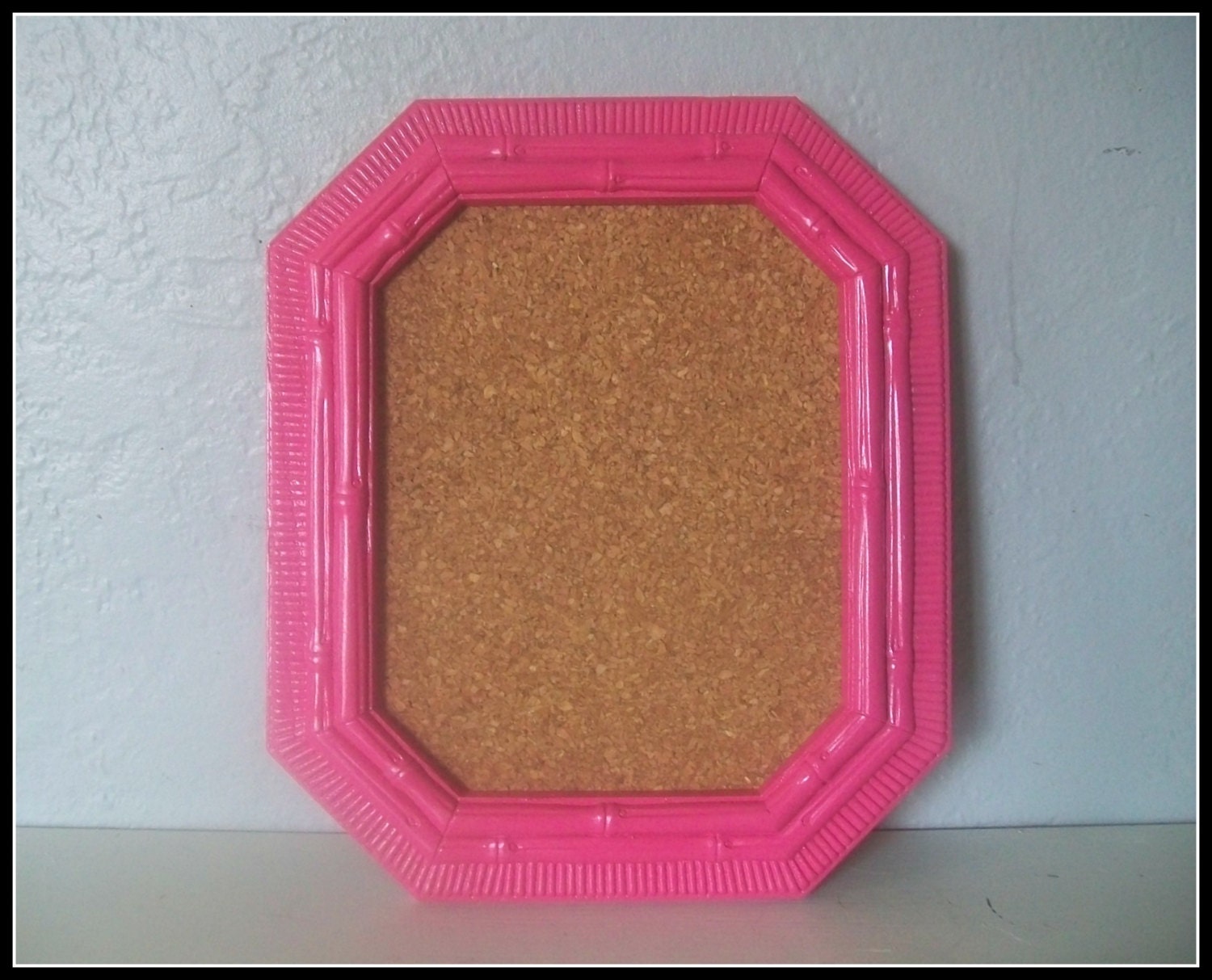 Upcycled Hot Pink Cork Board Teen Bedroom Wall Decor