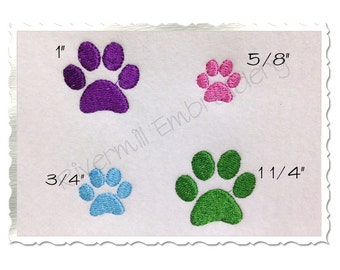 Mini Paw Print Machine Embroidery Design - 4 Sizes