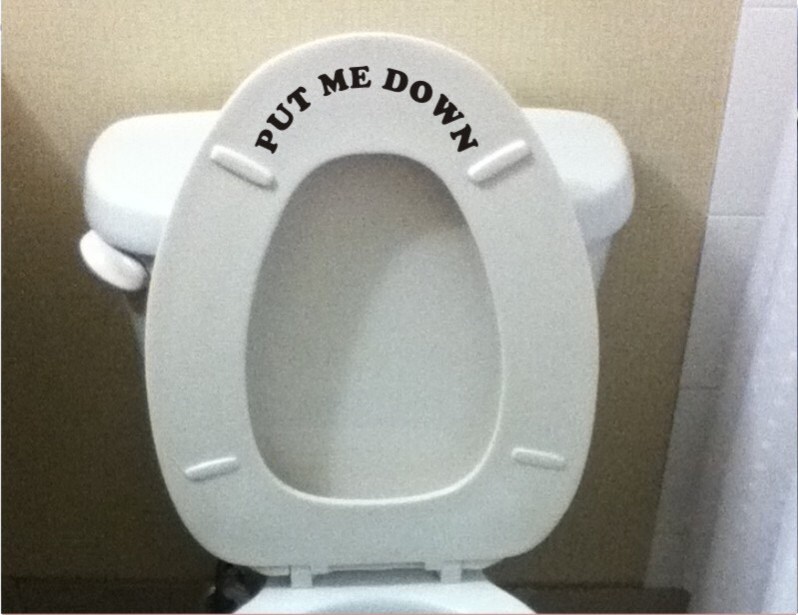 Put Me Down Bathroom Toilet Seat Reminder Home Decor decal