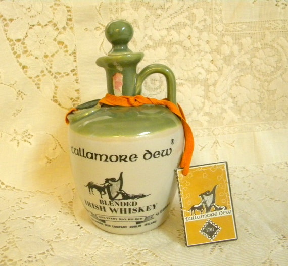 Tullamore Dew Irish Whiskey jug vintage 1980s
